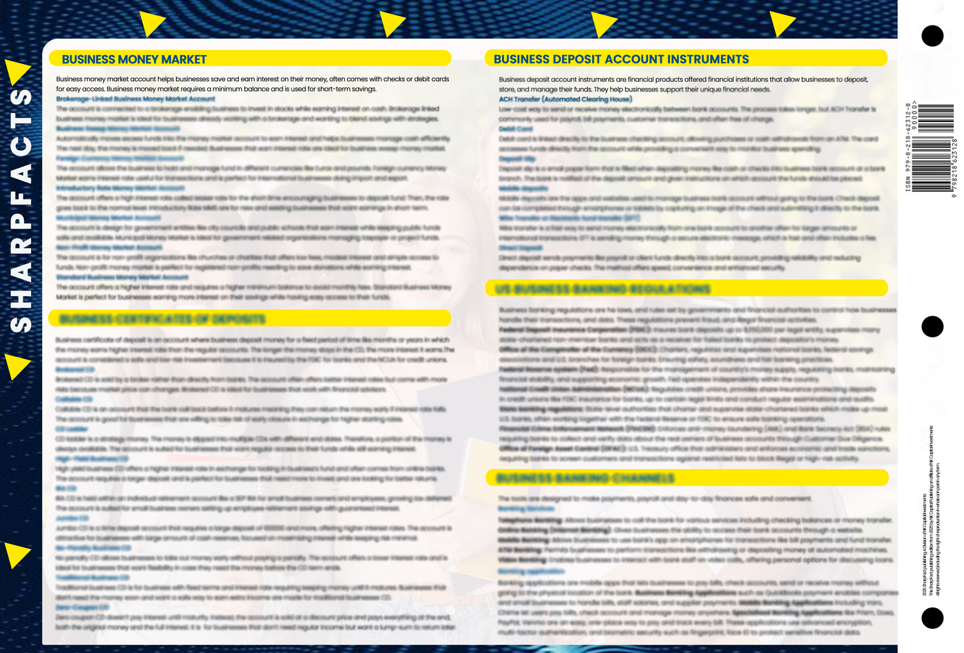 Banking 104 SharpFacts Laminated Learning Guide (Business Deposit Accounts) Digital