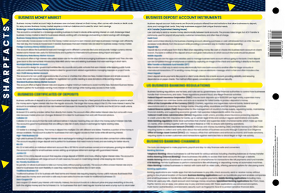 Banking 104 SharpFacts Laminated Learning Guide (Business Deposit Accounts) Digital